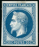 ** N°29Ab 20c Bleu Rotschild, Signé Roumet - TB - 1863-1870 Napoleon III Gelauwerd