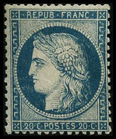 * N°37 20c Bleu, Signé Brun Et Roumet - TB - 1870 Siege Of Paris
