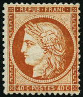 ** N°38 40c Orange, Signé Calves - TB - 1870 Beleg Van Parijs