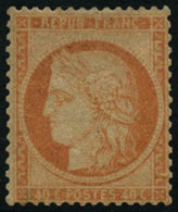 * N°38b 40c Orange Terne - TB - 1870 Beleg Van Parijs