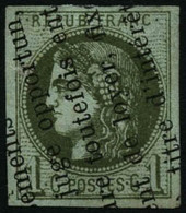 Oblit. N°39A 1c Olive R1, Obl Typo - TB - 1870 Uitgave Van Bordeaux