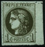 ** N°39Cb 1c Olive Foncé R3, Percé En Lignes Pièce De Luxe - TB - 1870 Uitgave Van Bordeaux