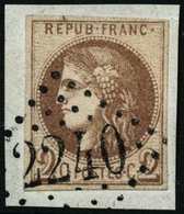 Oblit. N°40Aa 2c Chocolat Clair R1 - TB - 1870 Bordeaux Printing