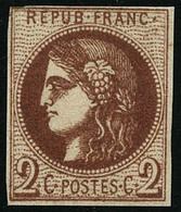 * N°40Bb 2c Marron R2, Petites Marges - B - 1870 Uitgave Van Bordeaux