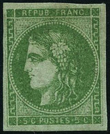 ** N°42B 5c Vert, R2 Pièce De Luxe - TB - 1870 Ausgabe Bordeaux