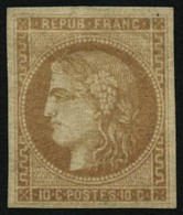 * N°43Aa 10c Bistre R1 - TB - 1870 Bordeaux Printing