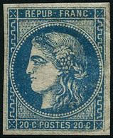 ** N°46B 20c Bleu, Type III R2 - TB - 1870 Emission De Bordeaux