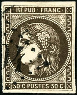 Oblit. N°47b 30c Brun Noir - TB - 1870 Uitgave Van Bordeaux