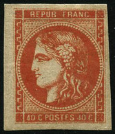 * N°48 40c Orange, Signé JF Brun - TB - 1870 Uitgave Van Bordeaux