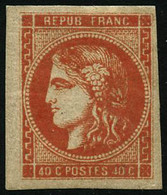 * N°48 40c Orange, Signé JF Brun - TB - 1870 Emission De Bordeaux