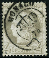 Oblit. N°52 4c Gris, Obl Monaco - TB - 1871-1875 Ceres
