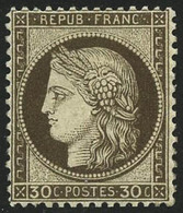 * N°56a 30c Brun Foncé, Signé JF Brun - TB - 1871-1875 Cérès
