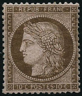 ** N°58 10c Brun S/rose - TB - 1871-1875 Ceres