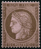 ** N°58 10c Brun S/rose - TB - 1871-1875 Ceres