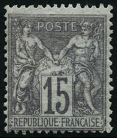 ** N°66 15c Gris, Signé JF Brun - B - 1876-1878 Sage (Typ I)