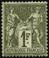 * N°72 1F Bronze, Infime Trâce De Charnière - TB - 1876-1878 Sage (Type I)