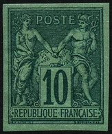 (*) N°76d 10c Vert, Granet - TB - 1876-1898 Sage (Type II)