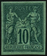 (*) N°76d 10c Vert, Granet - TB - 1876-1898 Sage (Tipo II)