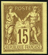 (*) N°77b 15c Jaune, Régent - TB - 1876-1898 Sage (Type II)