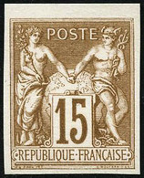 (*) N°77b 15c Jaune, Régent, Sans Teinte De Fond - TB - 1876-1898 Sage (Type II)