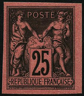 (*) N°91c 25c Noir S/rouge, Régent - TB - 1876-1898 Sage (Tipo II)