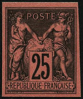 (*) N°91c 25c Noir S/rouge, Régent - TB - 1876-1898 Sage (Type II)