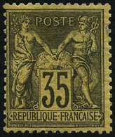 ** N°93 35c Violet Noir S/jaune - TB - 1876-1898 Sage (Tipo II)