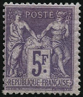 ** N°95 5F Violet S/lilas - TB - 1876-1898 Sage (Tipo II)