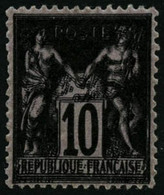 ** N°103 10c Noir S/lilas, Double Impression Très RARE, Signé Calves - TB - 1898-1900 Sage (Tipo III)