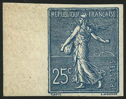 ** N°132c 25c Bleu ND, Signé Brun - TB - Other & Unclassified