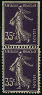 ** N°142 35c Violet, Paire Dont 1ex Non Dentelé Accidentel - TB - Other & Unclassified