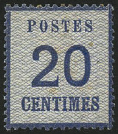 * N°6 20c Bleu, Excellent Centrage - TB - Other & Unclassified