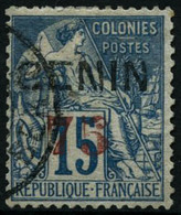 Oblit. N°16 75 Sur 15c Bleu, Signé Janin - TB - Andere & Zonder Classificatie