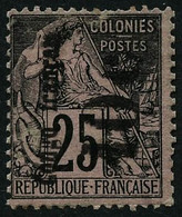 ** N°5b 10c S/25c Noir S/rose, Surcharge Verticale - TB - Other & Unclassified