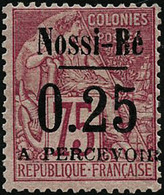 ** N°17 25c Sur 75c Rose, Signé Brun - TB - Other & Unclassified