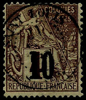 Oblit. N°3b 10s/4c Lilas-brun S/gris , Type III - TB - Other & Unclassified