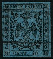 Oblit. N°5a 40c Bleu Ciel, Signé Brun - TB - Modène