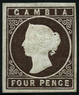 * N°1 4p Brun - TB - Gambia (...-1964)