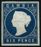 * N°2 6p Bleu - TB - Gambia (...-1964)