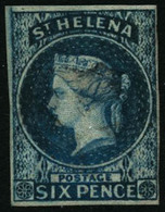 Oblit. N°1 6p Bleu - TB - Isla Sta Helena