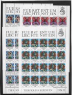 Liechtenstein N°654/657 - Feuillet De 20 Exemplaires - Neuf ** Sans Charnière - Superbe - Unused Stamps