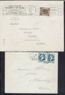 Algérie - 1944-49 - Deux Enveloppes De Oran à Destination De Clamecy (Fr) B/tb - - Lettres & Documents