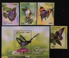 Viet Nam Vietnam MNH Perf Stamps & A Souvenir Sheet 2019 : Butterfly - Vietnam