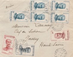 Enveloppe, 8 Timbres : Général Duchesne Et Gallieni - 1951 - Cachets D'Ambilobe Et Tananarive - Brieven En Documenten
