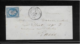 France N°22 Oblitéré GC 995 & Type 24 Cheméré Le Roi (51) 1866 - B/TB - 1862 Napoléon III