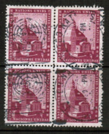 UNITED NATIONS---N.Y.  Scott # 62 VF USED BLOCK Of 4 (Stamp Scan # 549) - Used Stamps