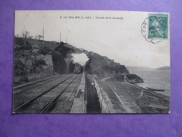 CPA 44 LE CELLIER TUNNEL DE LA SAULZAIE TRAIN VAPEUR - Le Cellier