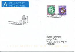 Norway Cover 29-31/8-2014 Stampexhibition Malmö Sweden - Lettres & Documents