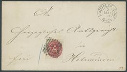 BRAUNSCHWEIG 18 BRIEF, 1867, 1 Gr. Rosa Mit Nummernstempel 40 Auf Brief Von STADTOLDENDORF Nach Holzminden, Pracht - Braunschweig