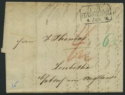 HAMBURG TT PA 1834, T.T. HAMBURG, R3 Auf Brief Nach Leubetha Im Voigtlande, Pracht - Vorphilatelie